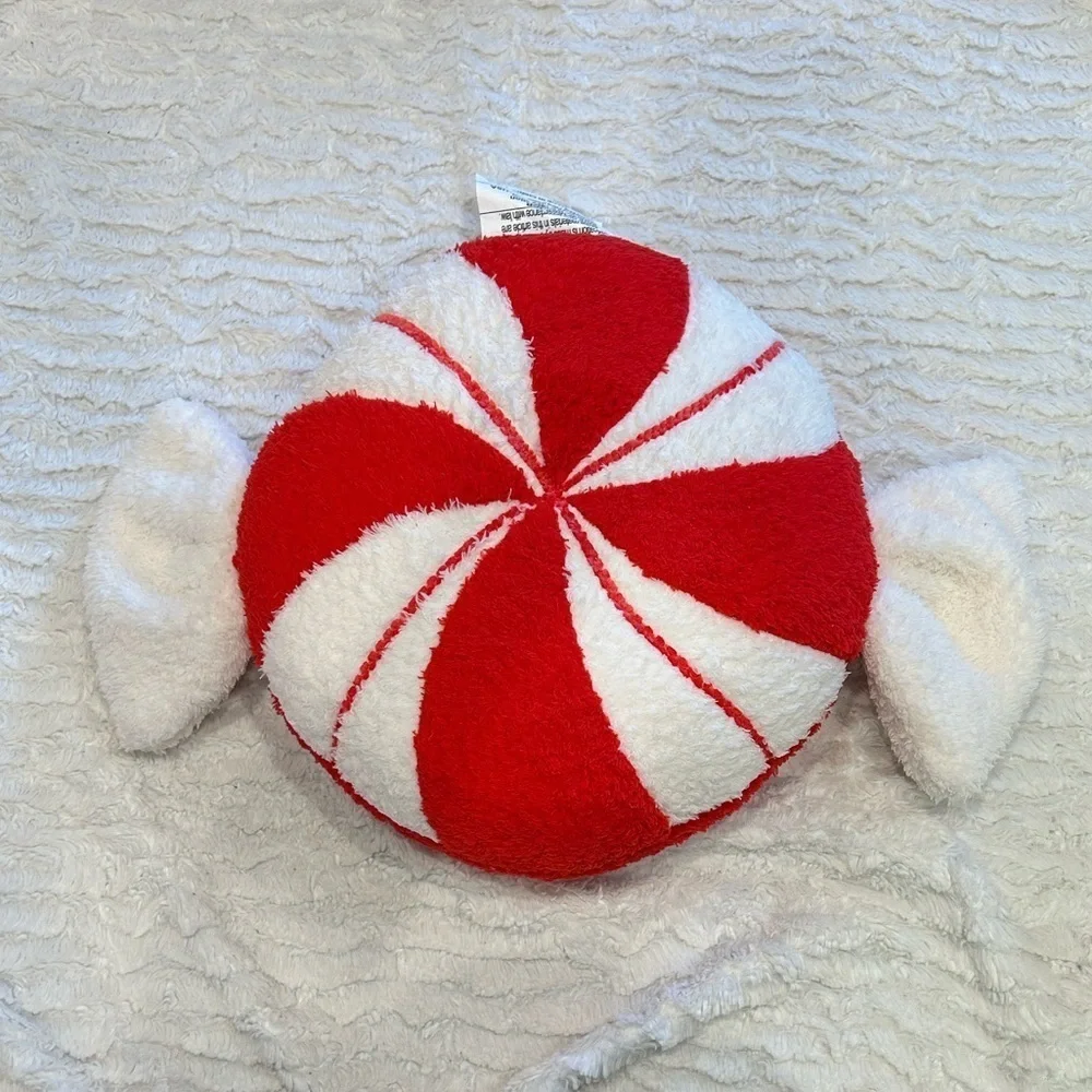 Wondershop Red and White Peppermint Candy Accent Toss Pillow bundle of 2 new